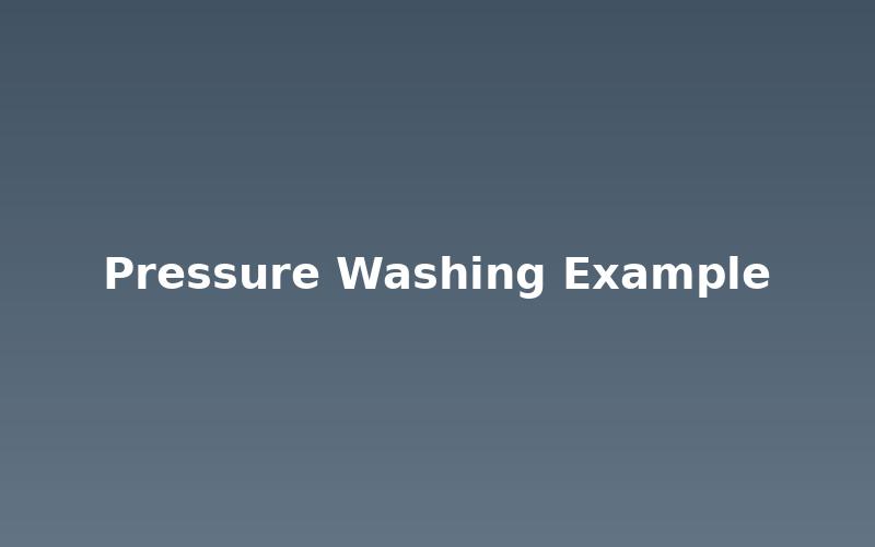 Residential pressure washing example